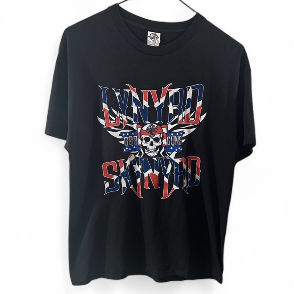 VTG Men’s Lynyrd Skynyrd God Guns Tour Graphic T-shirt Size Large